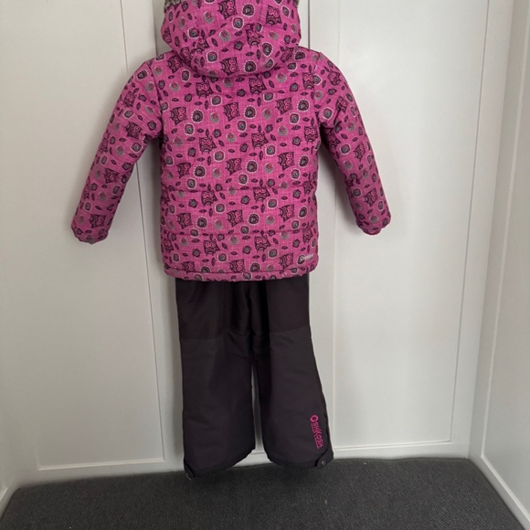 Carters Girls Snowsuit, Pink, grey overalls, jacket, Ski, two piece - Picture 8 of 14